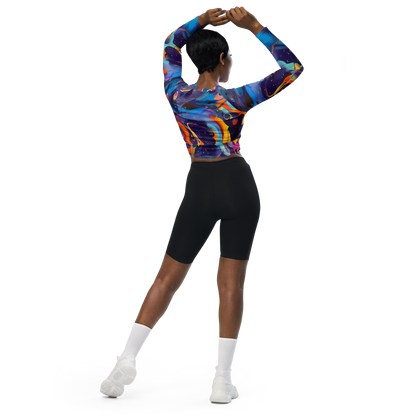 Long Sleeve Crop Top - Whimsical Fusion