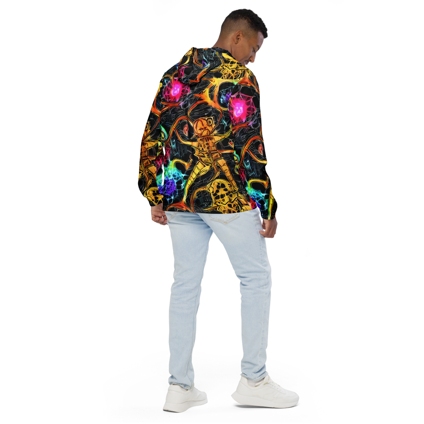 Men's Windbreaker - Psychedelic Pulsar