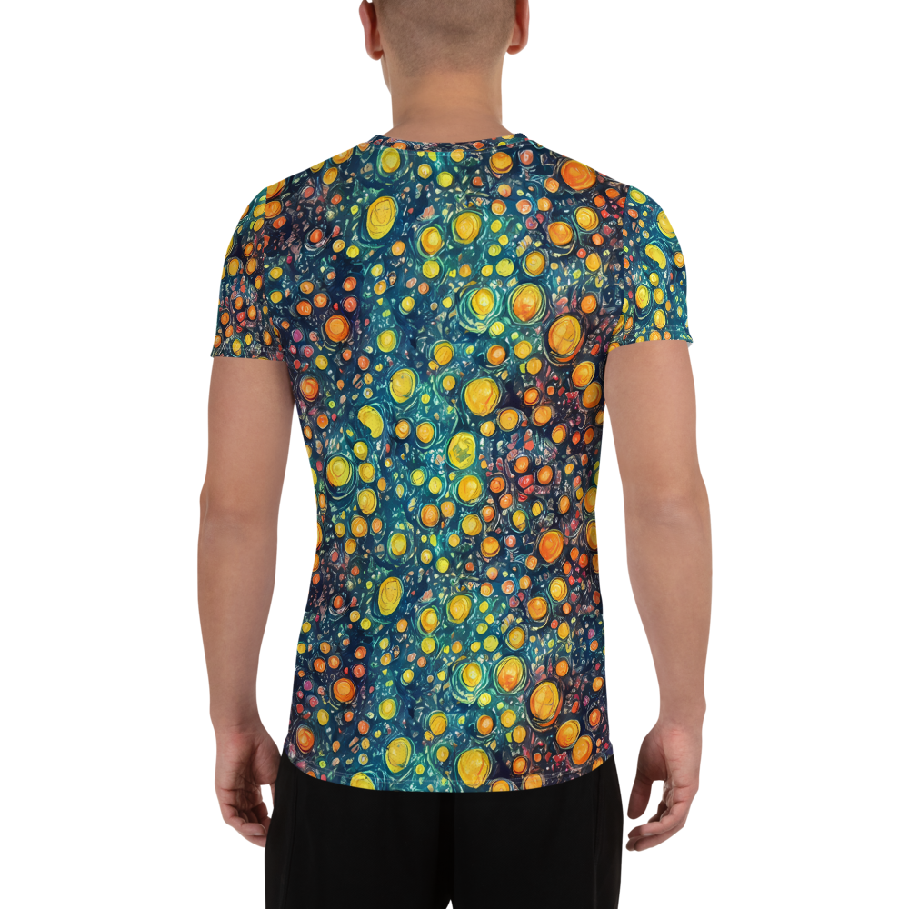 Men's Athletic T-Shirt - Starry Orbits