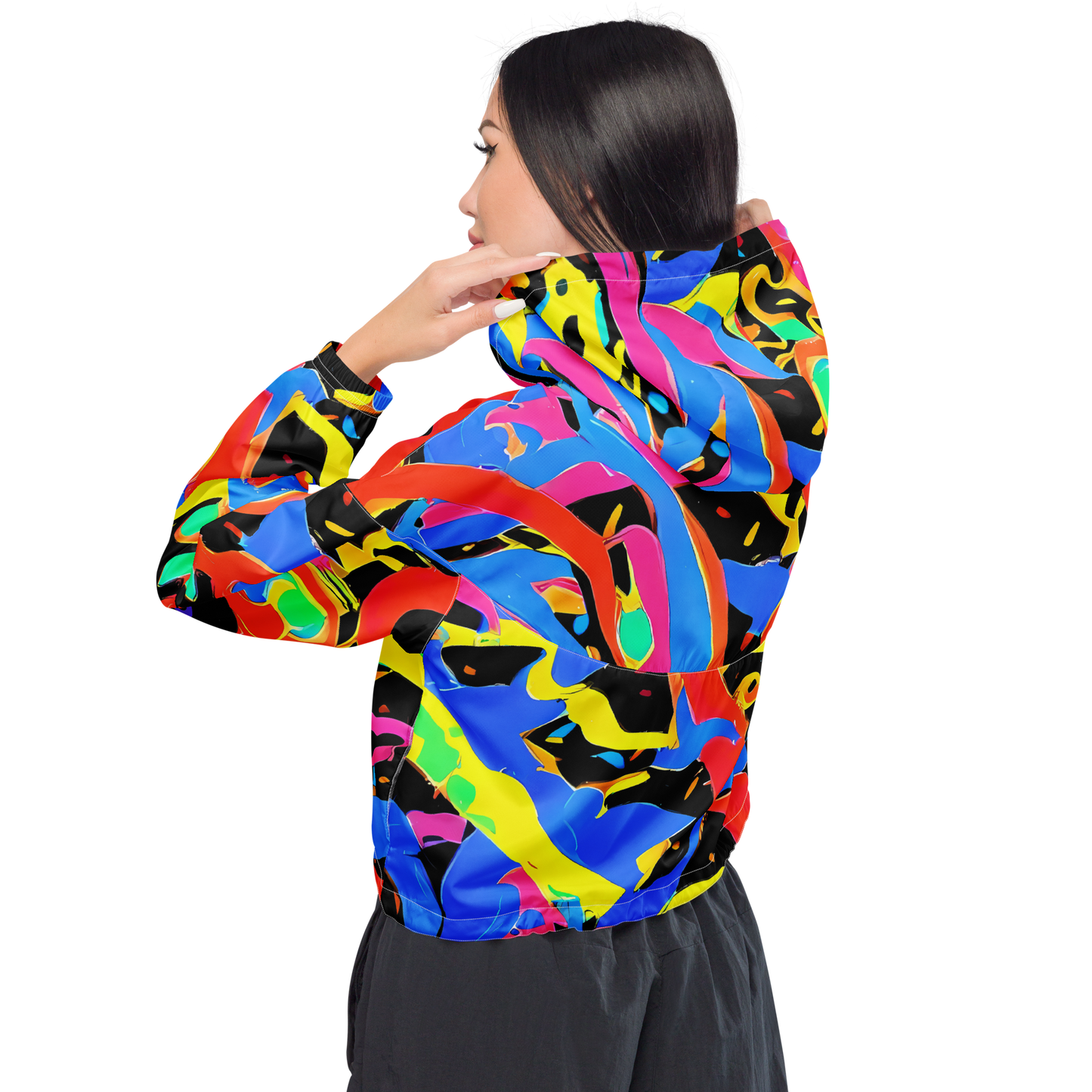 Women's Cropped Windbreaker - Orbit Opus