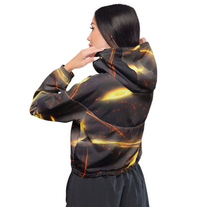 Women's Cropped Windbreaker - Stellar Arcana