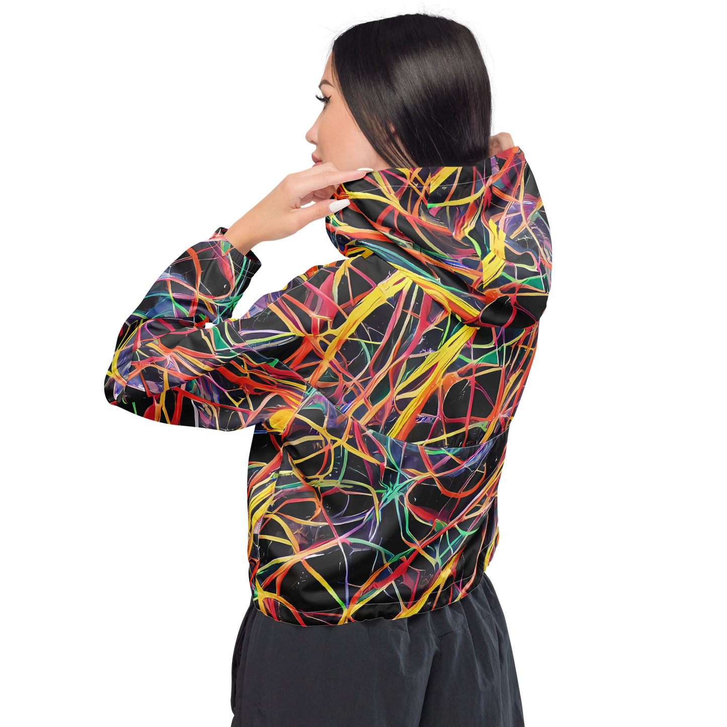 Women's Cropped Windbreaker - Acconci Twirl