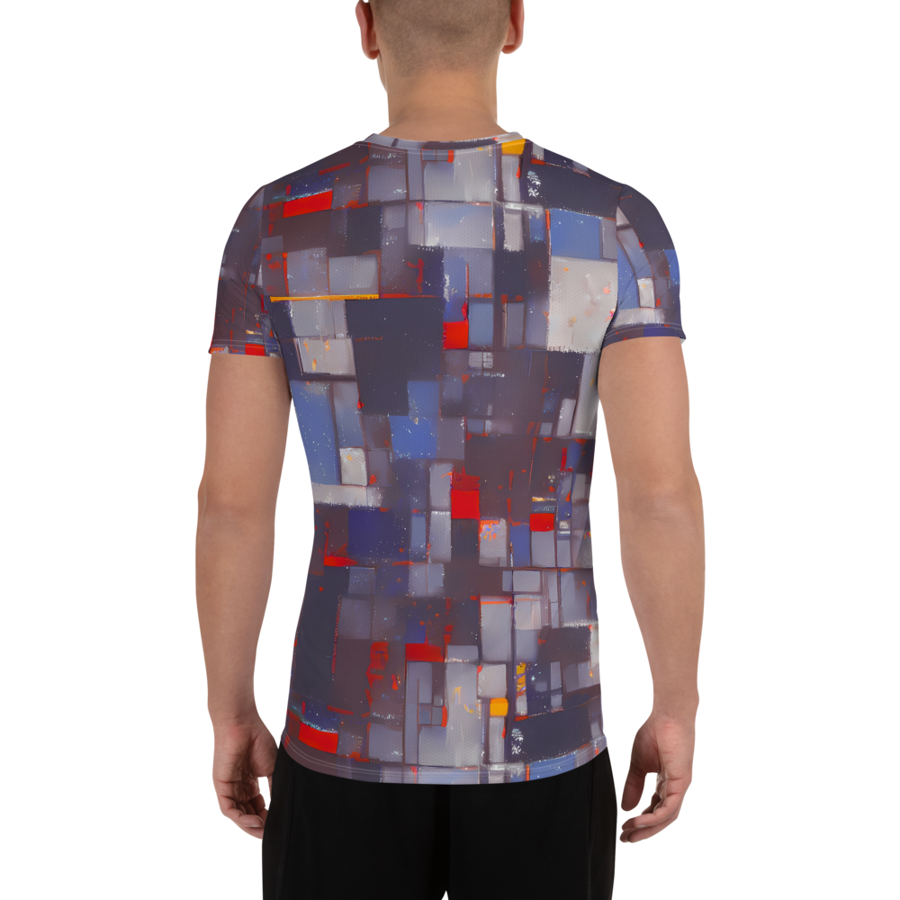 Men's Athletic T-Shirt - Cubist Rhythm