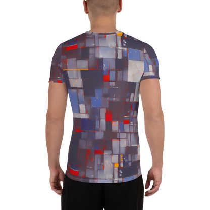 Men's Athletic T-Shirt - Cubist Rhythm