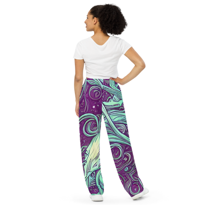 Wide-Leg Pants - Temple Swirls