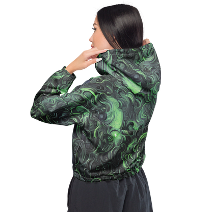 Women's Cropped Windbreaker - Savrasov Swirls
