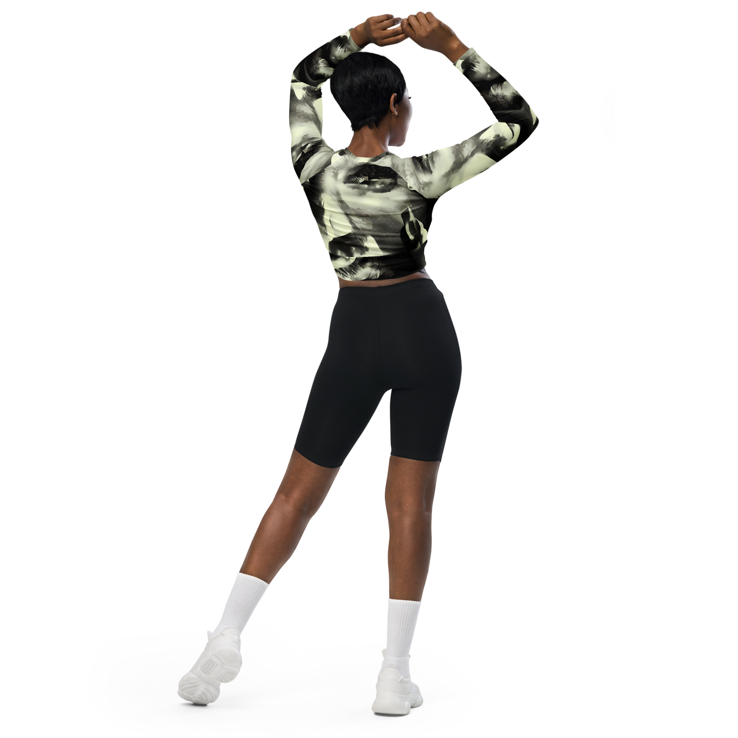 Long Sleeve Crop Top - Shadowed Mystique