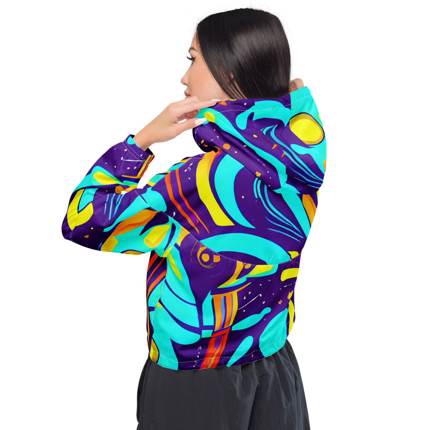 Women's Cropped Windbreaker - Blasted Bazaar