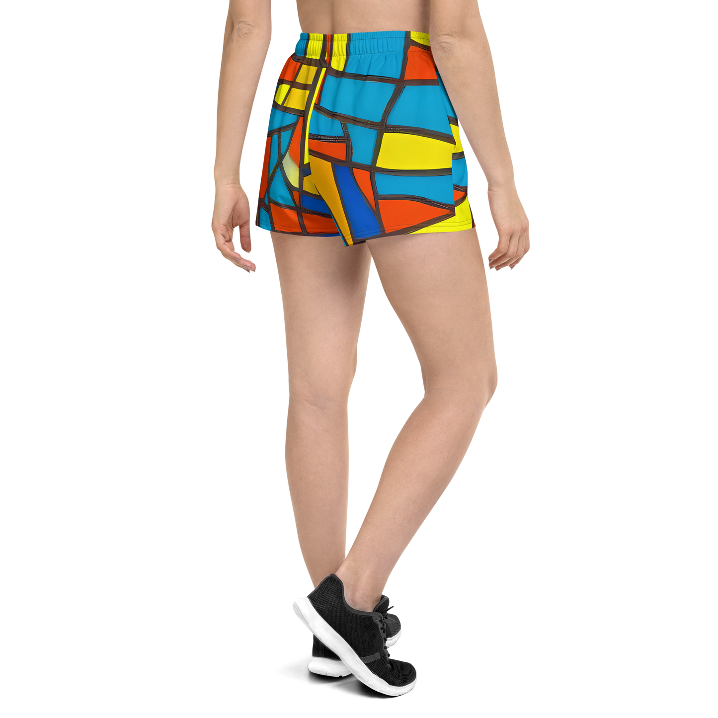 Women’s Athletic Shorts - Mondrian Mesh