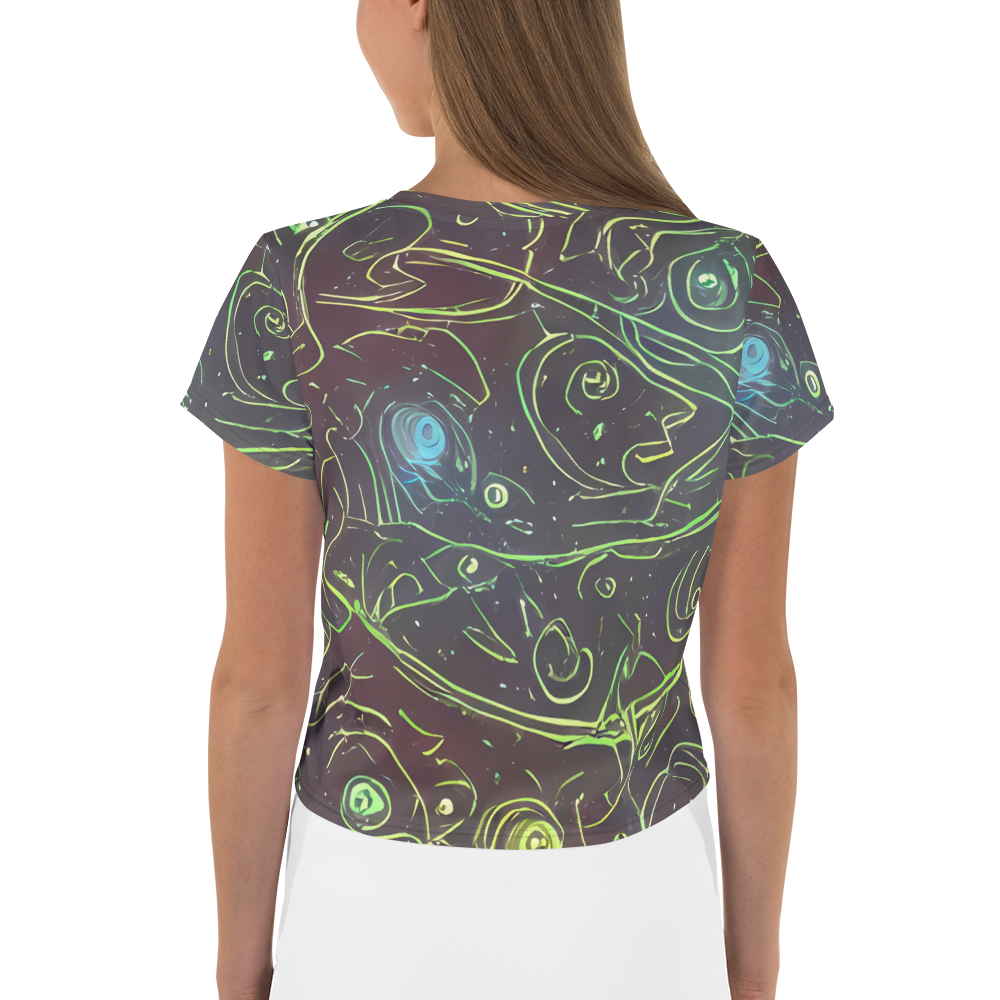 Women's Crop Tee - Starfield Scrolls