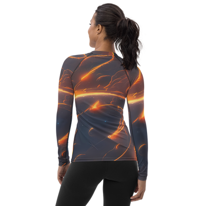 Women's Rash Guard - Inferno Spirals