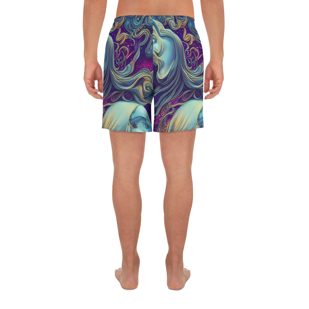 Men's Athletic Shorts - Stellar Waves