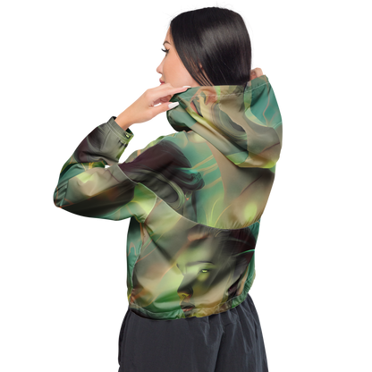 Women's Cropped Windbreaker - Spectral Whisper