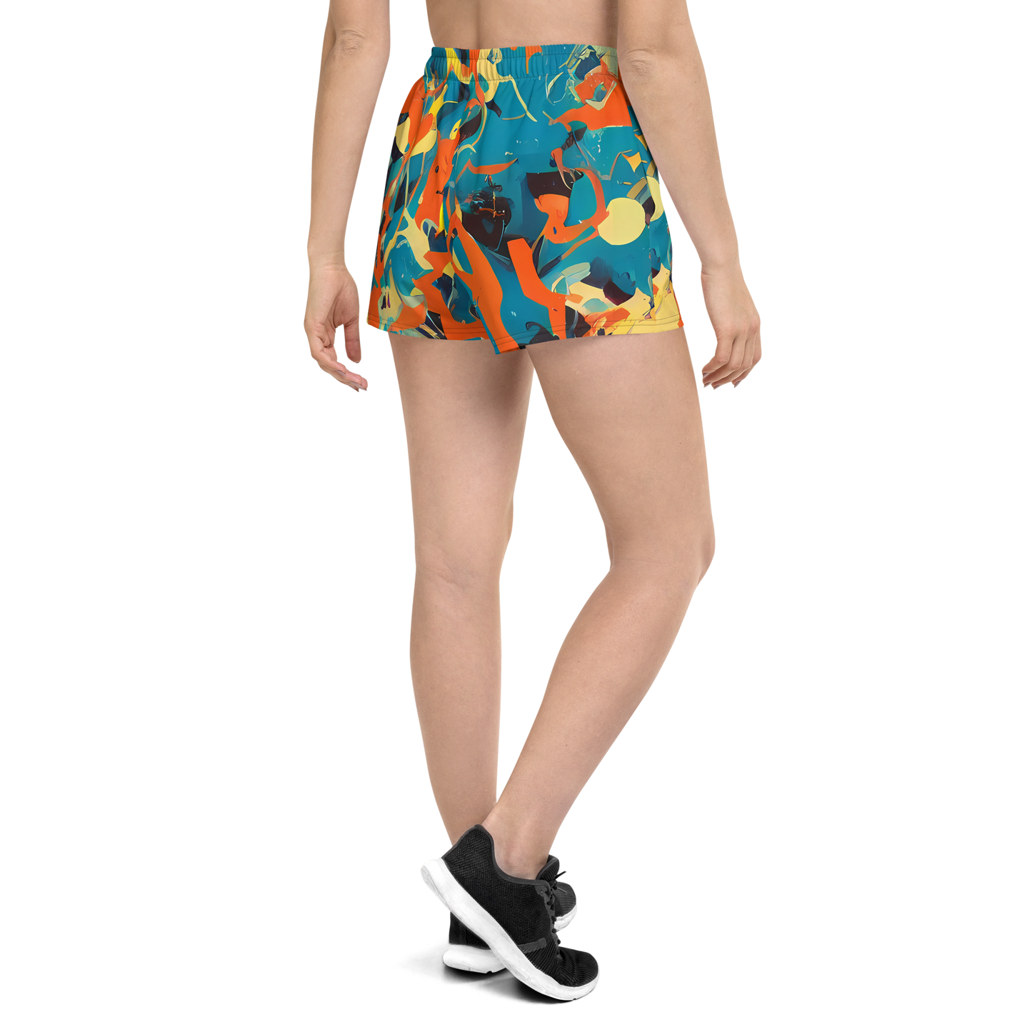 Women’s Athletic Shorts - Abstract Tango