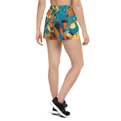 Women’s Athletic Shorts - Abstract Tango