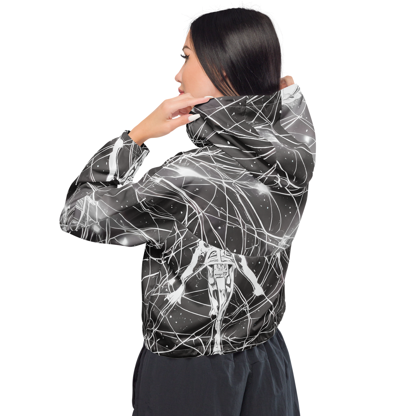 Women's Cropped Windbreaker - Void Weavers