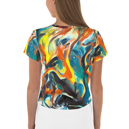 Women's Crop Tee - Chromatic Vortex