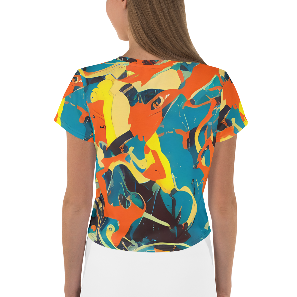 Women's Crop Tee - Abstract Tango