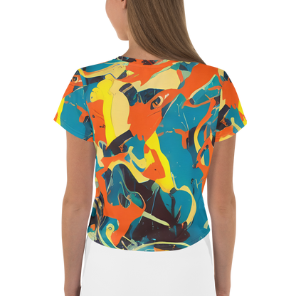 Women's Crop Tee - Abstract Tango