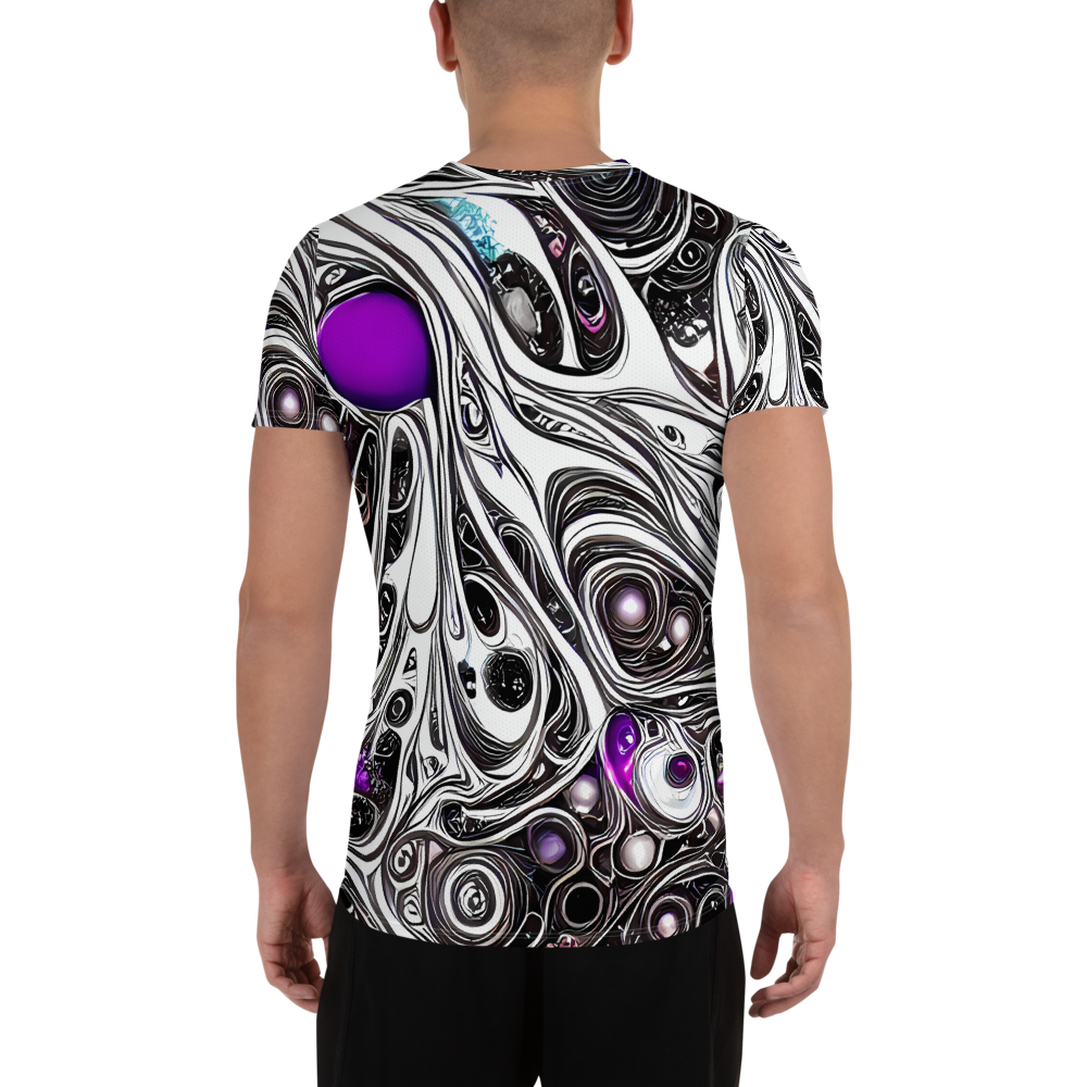 Men's Athletic T-Shirt - Neo-Noir Waves