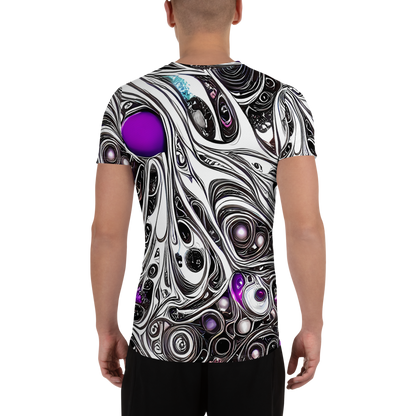 Men's Athletic T-Shirt - Neo-Noir Waves