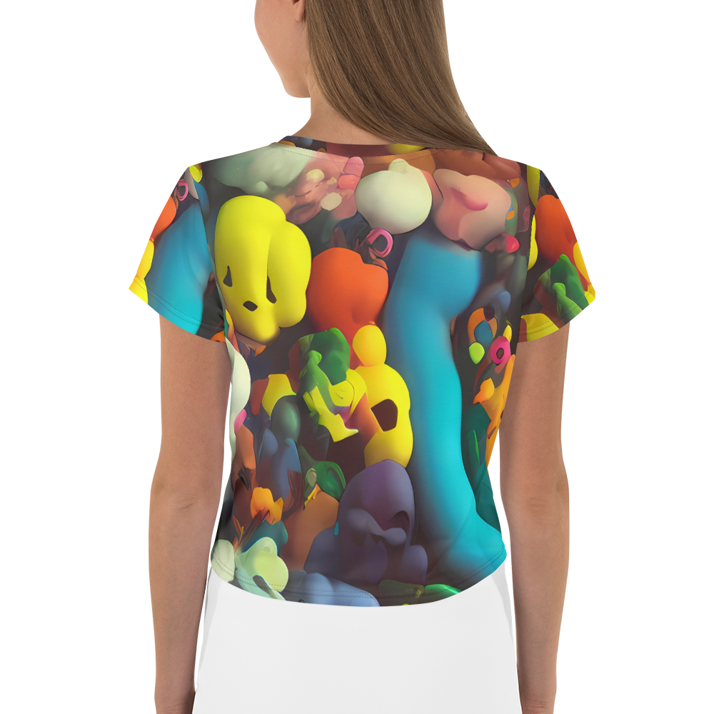 Women's Crop Tee - Bubble Pop Art