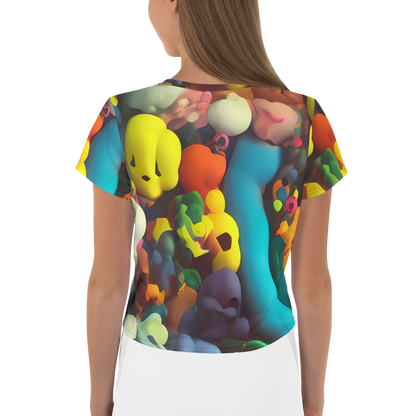 Women's Crop Tee - Bubble Pop Art