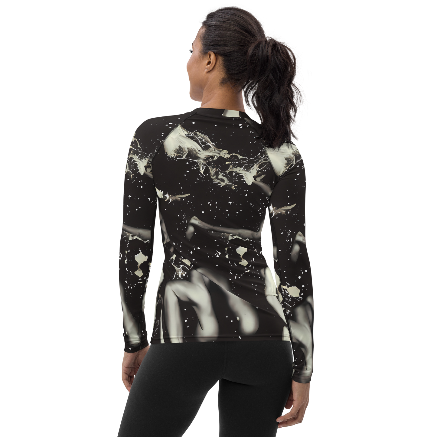 Women's Rash Guard - Newton's Silhouette