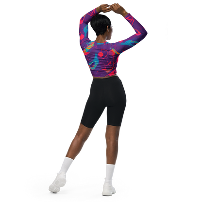 Long Sleeve Crop Top - Spheric Rhapsody