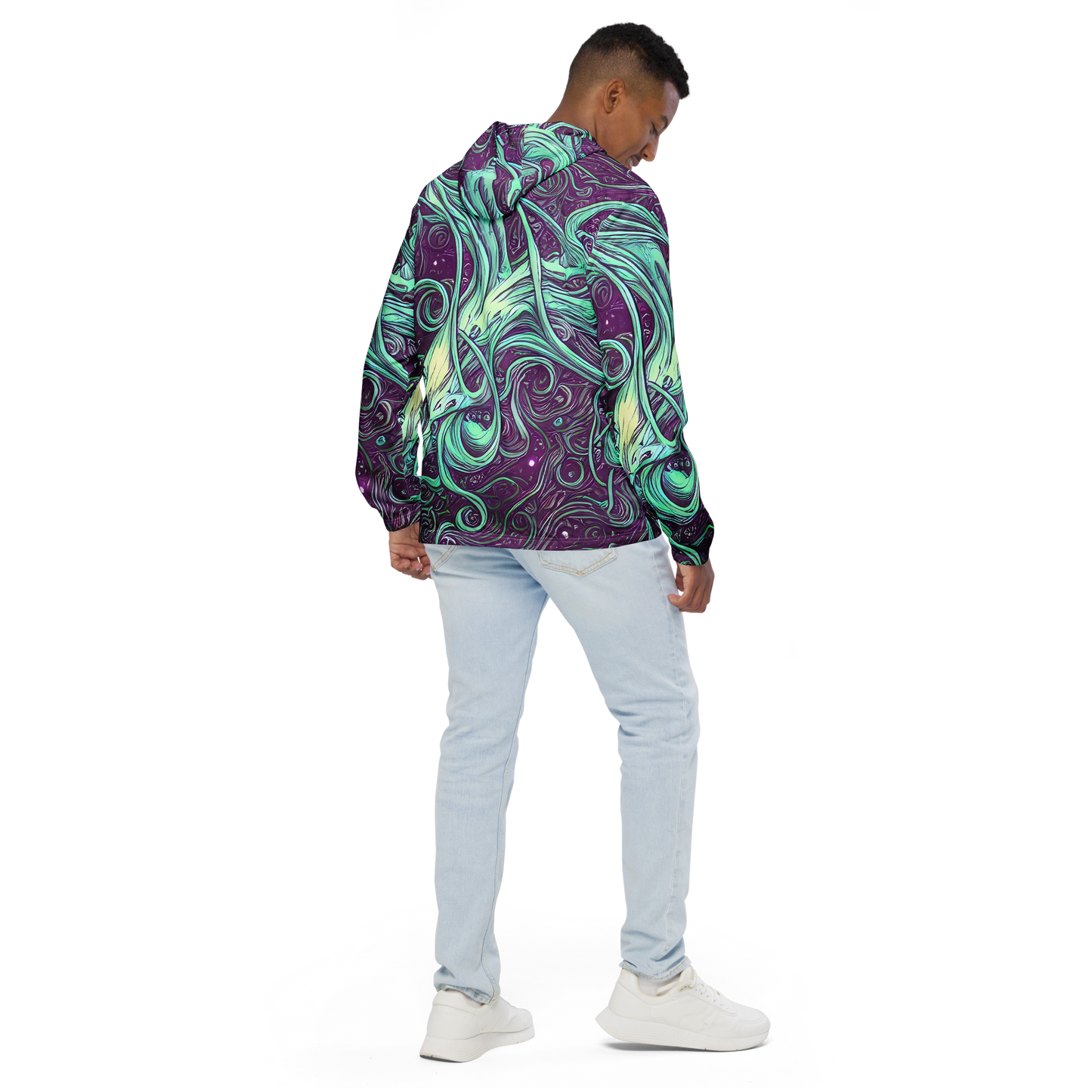 Men's Windbreaker - Temple Swirls