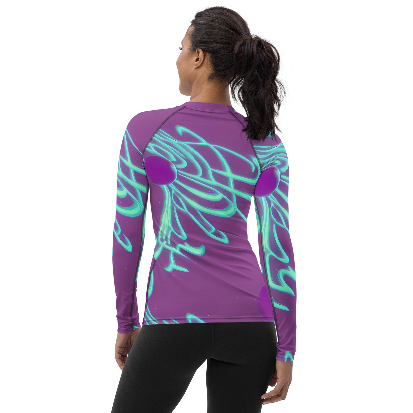 Women's Rash Guard - Neon Drift