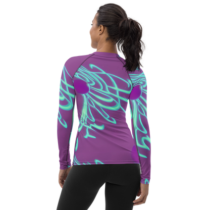 Women's Rash Guard - Neon Drift