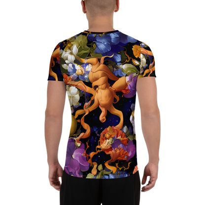 Men's Athletic T-Shirt - Blooming Cosmos