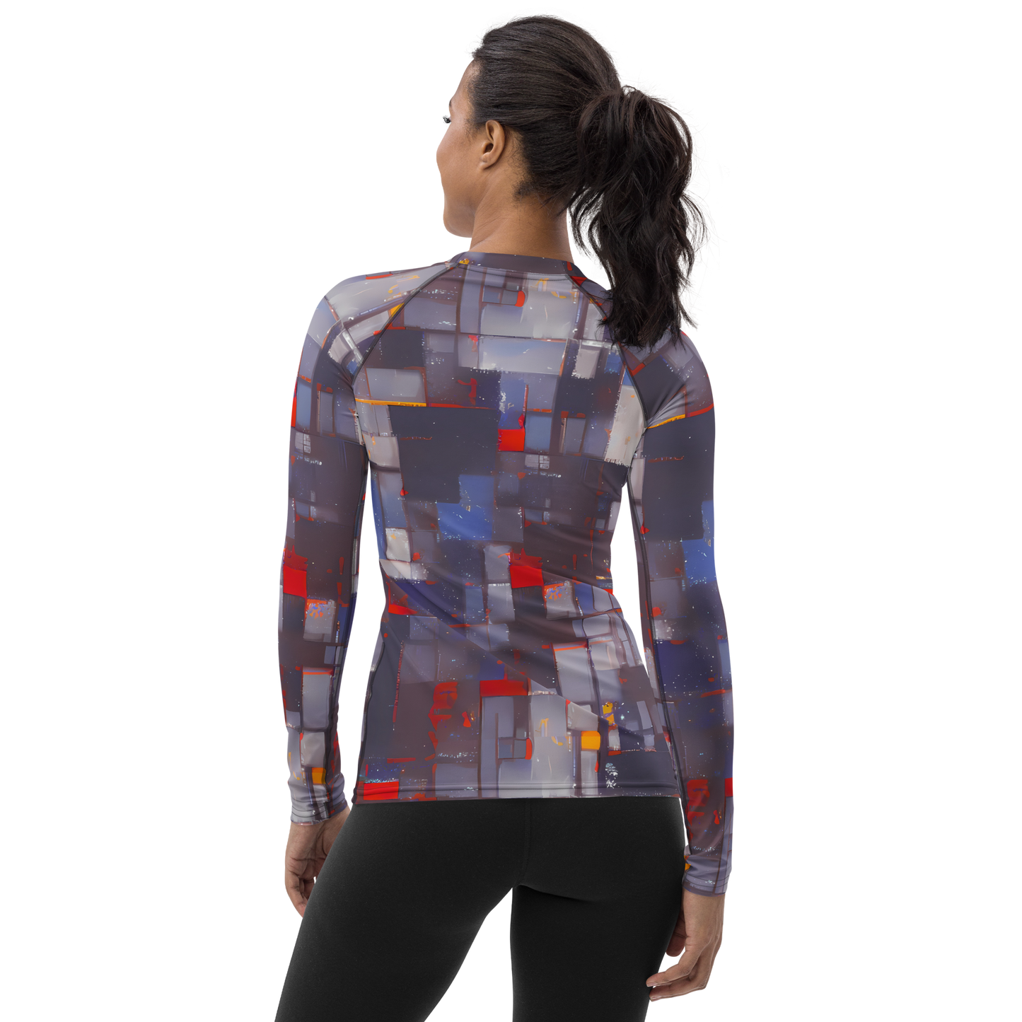 Women's Rash Guard - Cubist Rhythm