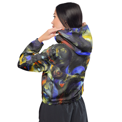 Women's Cropped Windbreaker - Corinthian Gaze