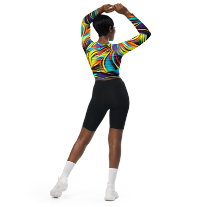 Long Sleeve Crop Top - Cyber Surge