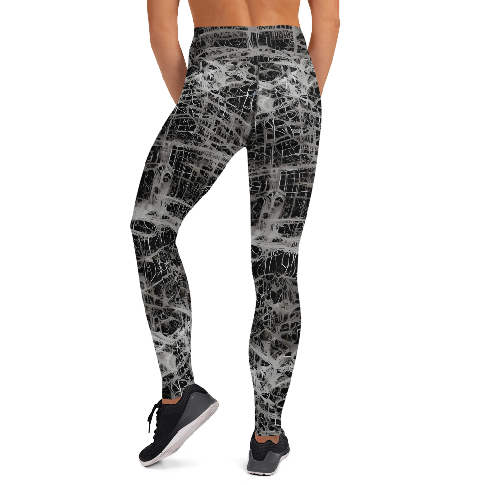 Yoga Leggings - Monochrome Mesh