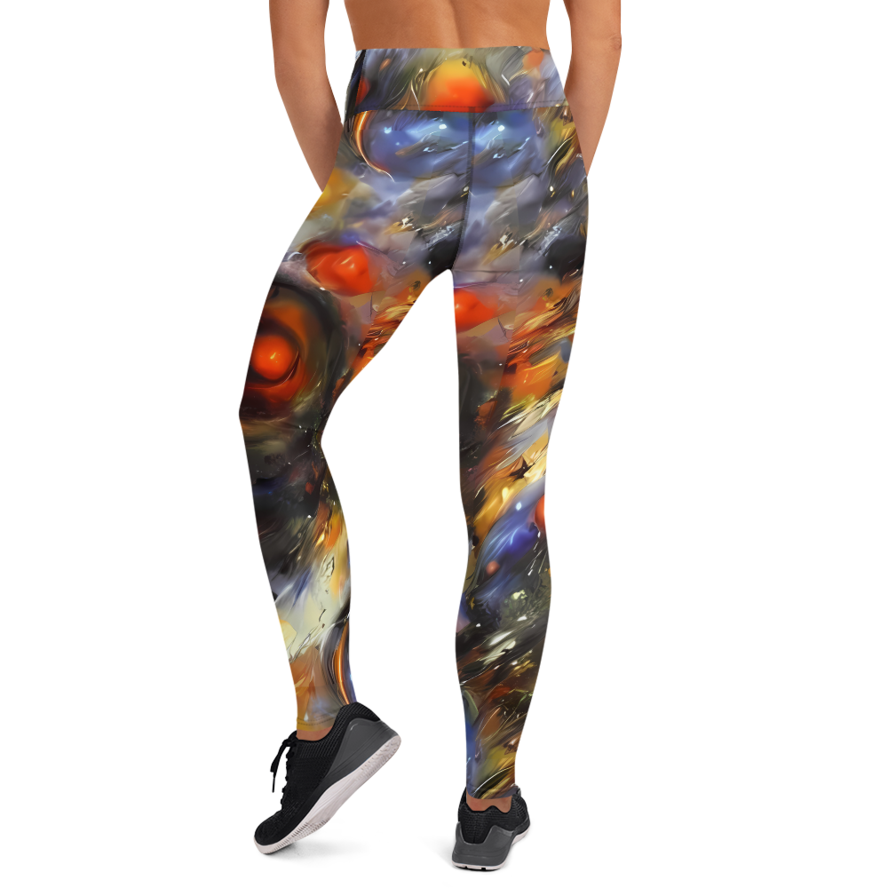 Yoga Leggings - Brushstroke Blaze