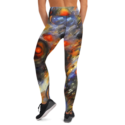 Yoga Leggings - Brushstroke Blaze