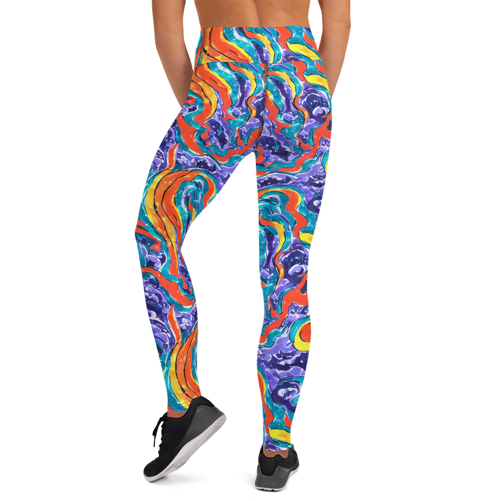 Yoga Leggings - Galactic Waves