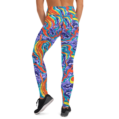 Yoga Leggings - Galactic Waves