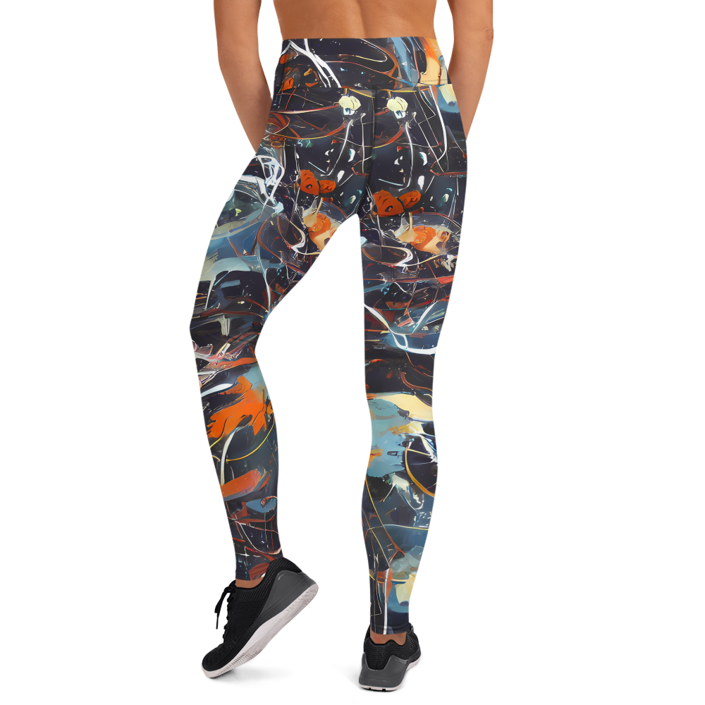 Yoga Leggings - Neo-Splash Labyrinth