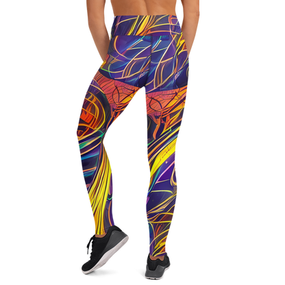 Yoga Leggings - Vector Rhapsody