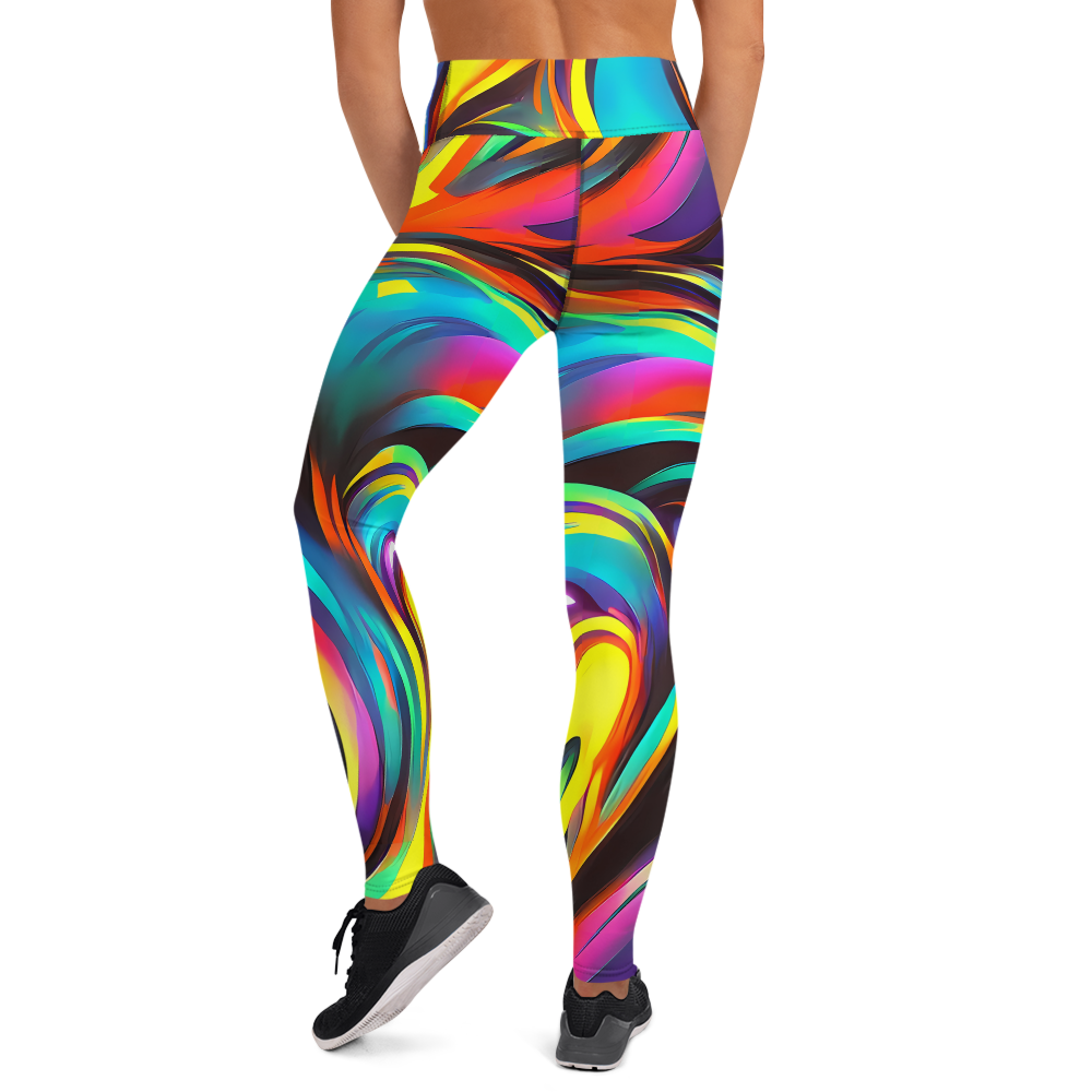 Yoga Leggings - Cyber Surge