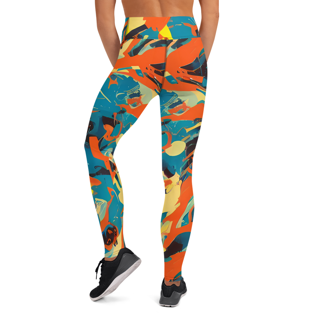 Yoga Leggings - Abstract Tango