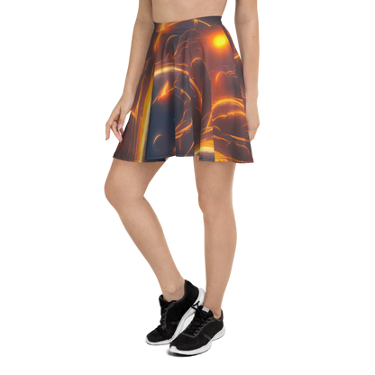 Skater Skirt - Inferno Spirals