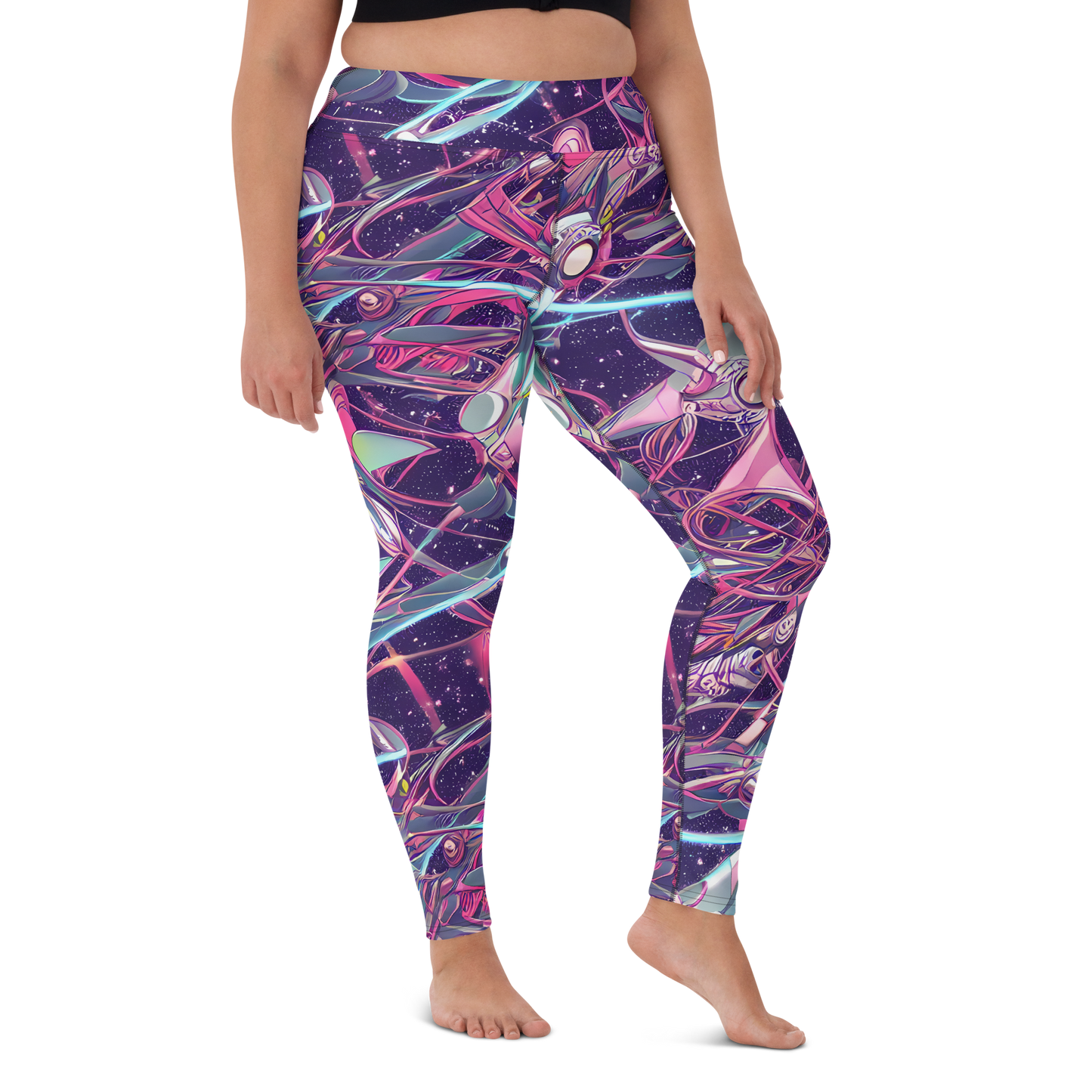 Yoga Leggings - Neo-Tokyo Twirl