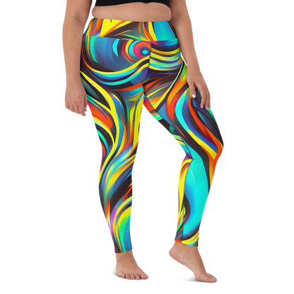 Yoga Leggings - Cyber Surge