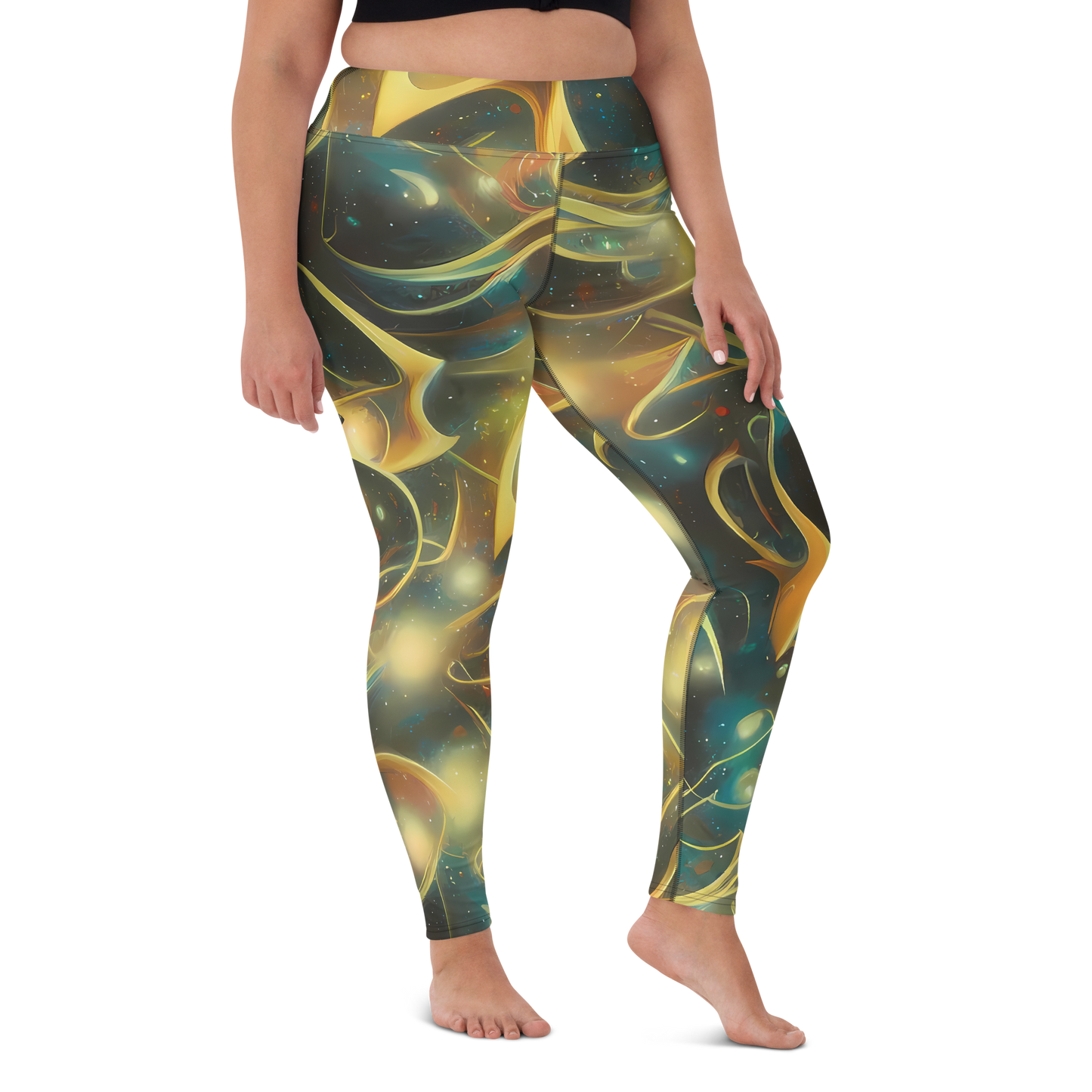 Yoga Leggings - Whispering Galaxies