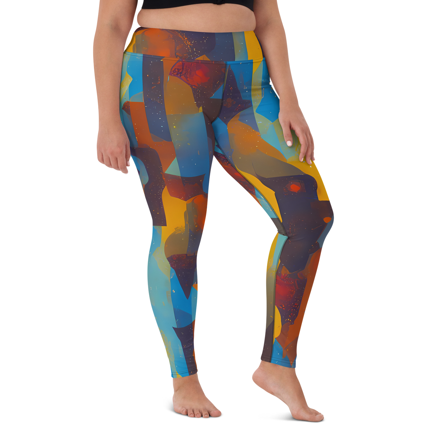 Yoga Leggings - Cubist Dusk